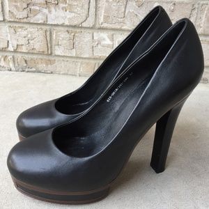 Braska Black Platform Heels Size 37 7